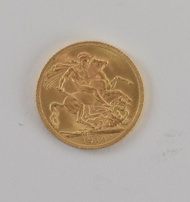 Lot 1585 - A George V full sovereign, 1914.