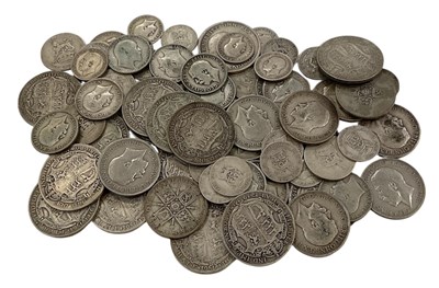 Lot 1649 - A quantity of pre-1920 silver coloured coins...