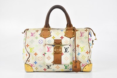 Lot 679 - LOUIS VUITTON; a monogram white coated canvas '...