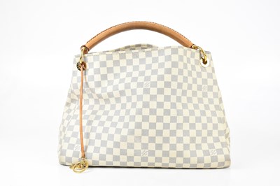 Lot 646 - LOUIS VUITTON; a cream coated canvas 'Damier...