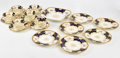 Lot 1692 - COALPORT; a circa 1900 blue batwing decorated...