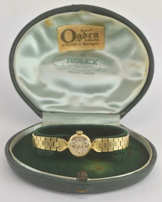 Lot 1700 - ROLEX; a vintage lady's 18ct yellow gold...