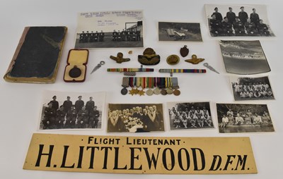 Lot 341 - A WWII RAF miniature medal group, including...