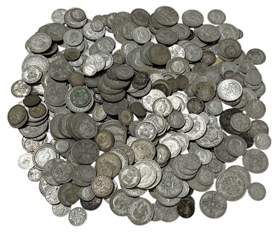 Lot 1612 - A quantity of 1920-1946 silver coloured coins...