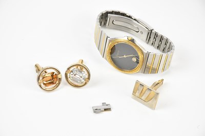 Lot 635 - ASPREY; a gentleman's stainless steel...