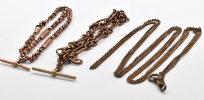 Lot 469 - A 9ct yellow gold watch chain, af, length 36cm,...