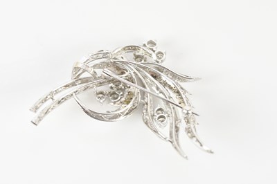 Lot 58 - A Chinese white metal diamond set brooch, with...