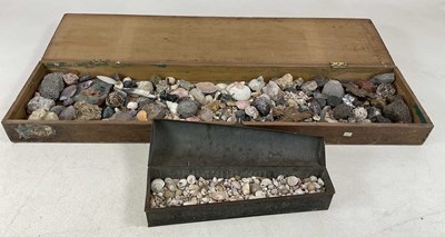 Lot 12 - Two specimen containers comprising a large...