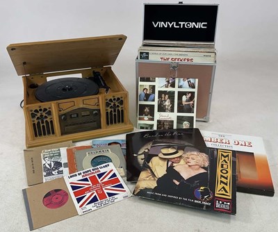 Lot 147 - A modern record and CD player, with albums and...
