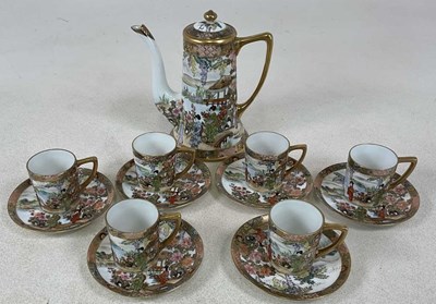 Lot 307 - NORITAKE; a Japanese tea set, comprising six...