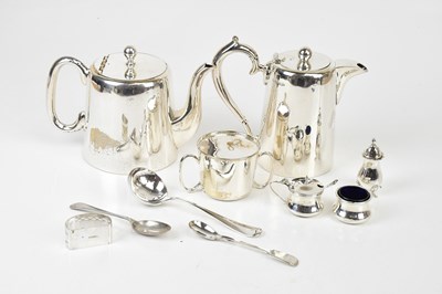 Lot 2020 - A hallmarked silver open salt and lidded...