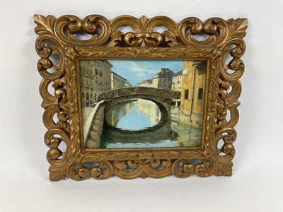 Lot 146 - ATTRIBUTED TO A RATTI; oil on board, bridge...