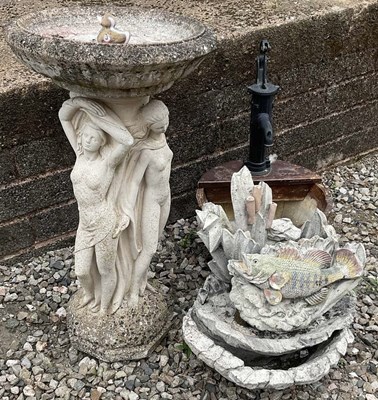Lot 674 - Three garden water features, comprising the...