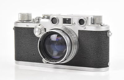 Lot 1480 - LEICA; a Leica IIIf Rangefinder 35mm film...