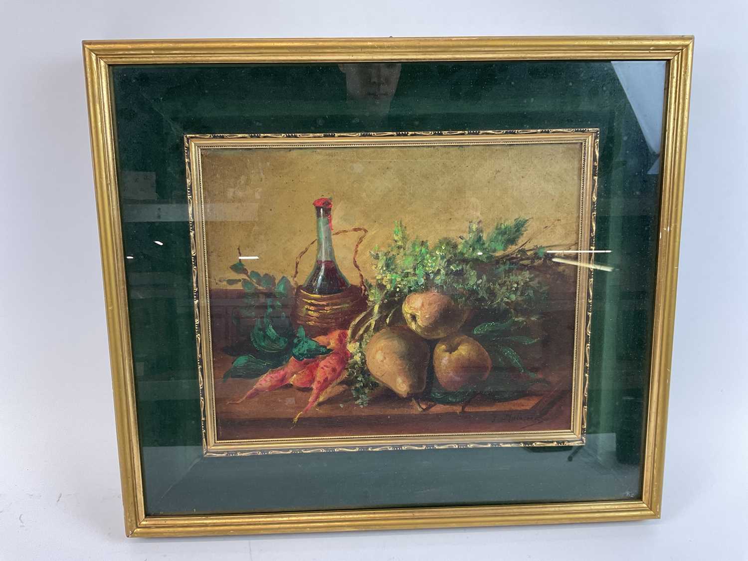 Lot 682 - FRANCESCO MALACREA; oil on canvas, still life...