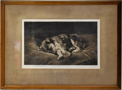 Lot 597 - HERBERT DICKSEE (1862-1942); etching, 'On...