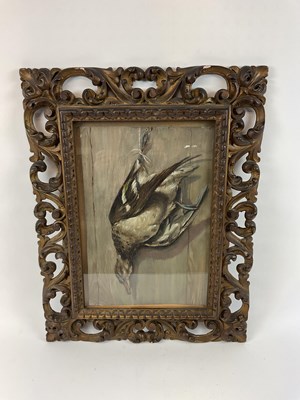 Lot 172 - UNATTRIBUTED; oil on board, hanging game duck,...