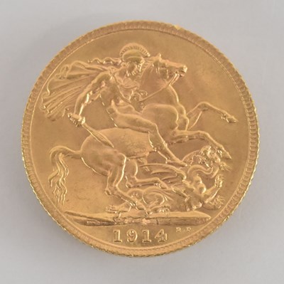 Lot 1581 - A George V full sovereign, 1914.