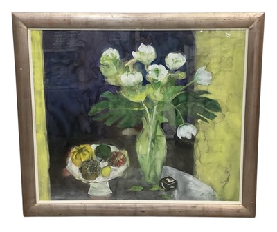 Lot 128 - ANN ORAM RSW (born 1956); watercolour, still...