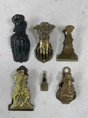 Lot 64 - Six Victorian letter clips, one in the form of...