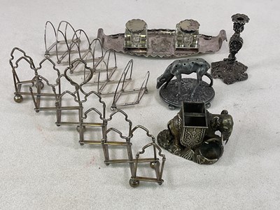 Lot 415 - A small group of interesting silver plated...