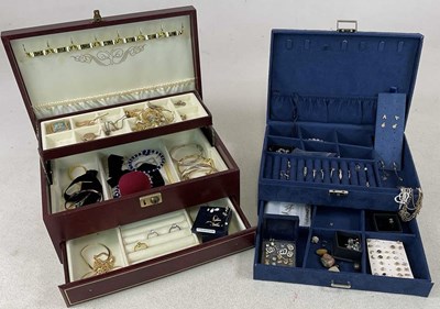 Lot 536 - Two boxes of costume jewellery including...