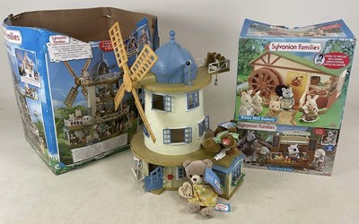 Lot 143 - SYLVANIAN FAMILIES; a windmill and other items,...