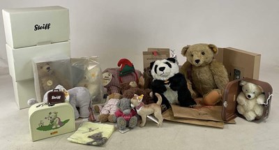 Lot 125 - STEIFF; a hug of bears, together with other...