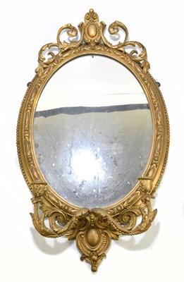 Lot 3022 - A 19th century gilt wood and gesso twin branch...