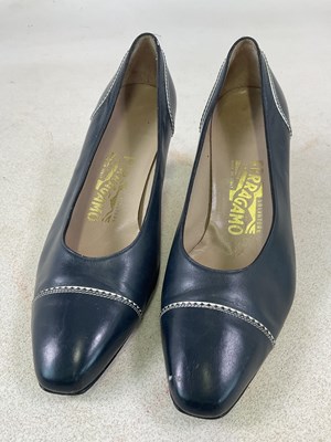 Lot 164 - FERRAGAMO; a pair of Italian lady's dress...