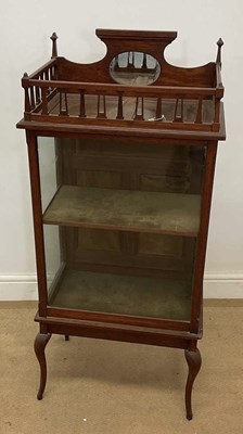 Lot 717 - A mahogany and glass display cabinet, with...