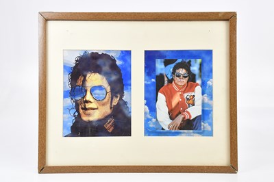 Lot 1827 - MICHAEL JACKSON; a signed photo, framed and...