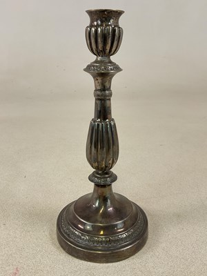 Lot 441 - A Russian silver single candlestick, with...