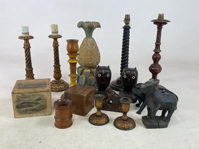 Lot 24 - A group of collectors' items, imcluding carved...