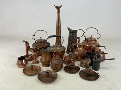 Lot 246 - A quantity of various copper items, including...