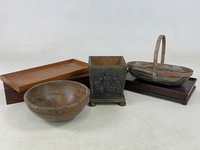 Lot 81 - A collection of wooden ware, including a...