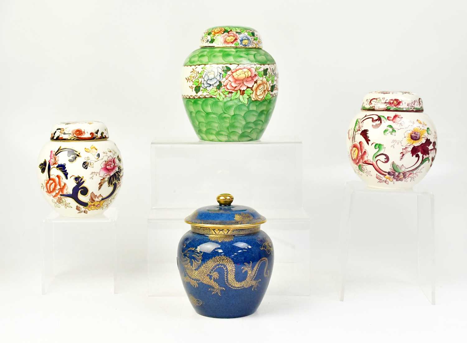 Lot 263 - MALING; two early 20th century ginger jars,...