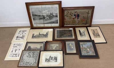 Lot 396 - A collection of pictures, tapestries and...