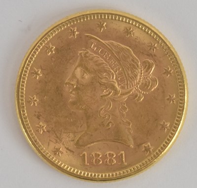 Lot 1571 - A United States of America ten dollar gold...