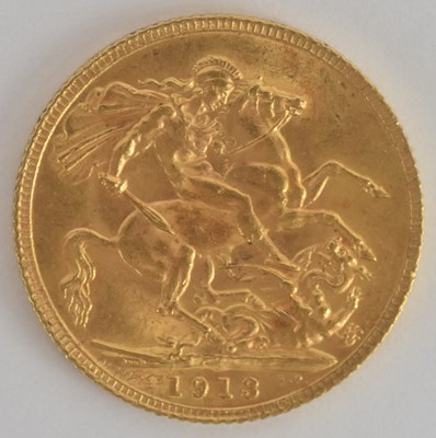 Lot 1603 - A George V full sovereign, 1913.