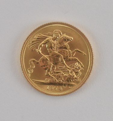 Lot 1576 - An Elizabeth II full sovereign, 1974.