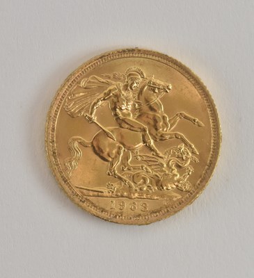 Lot 1577 - An Elizabeth II full sovereign, 1963.