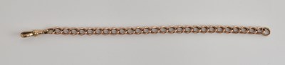 Lot 1511 - A 9ct rose gold bracelet with swivel clasp,...