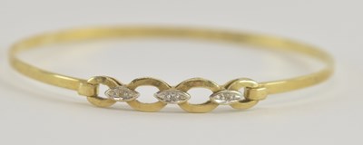 Lot 1520 - A 9ct gold bracelet, with four oval chain...