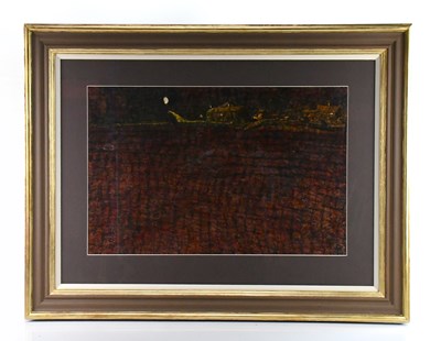 Lot 64 - JOHN VIRTUE (born 1947); ink drawing of farm...