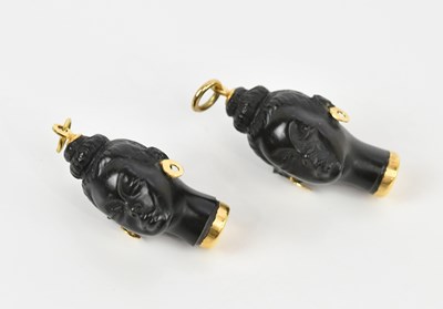 Lot 190 - A pair of Italian yellow metal mounted...