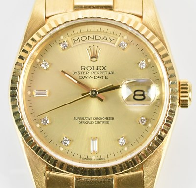 Lot 543 - ROLEX; a gentleman's Oyster Perpetual Day-Date...