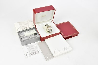 Lot 551 - CARTIER; a gentleman's bi-metal Santos...
