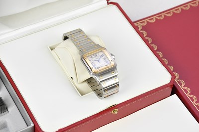Lot 551 - CARTIER; a gentleman's bi-metal Santos...