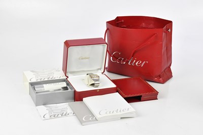 Lot 551 - CARTIER; a gentleman's bi-metal Santos...